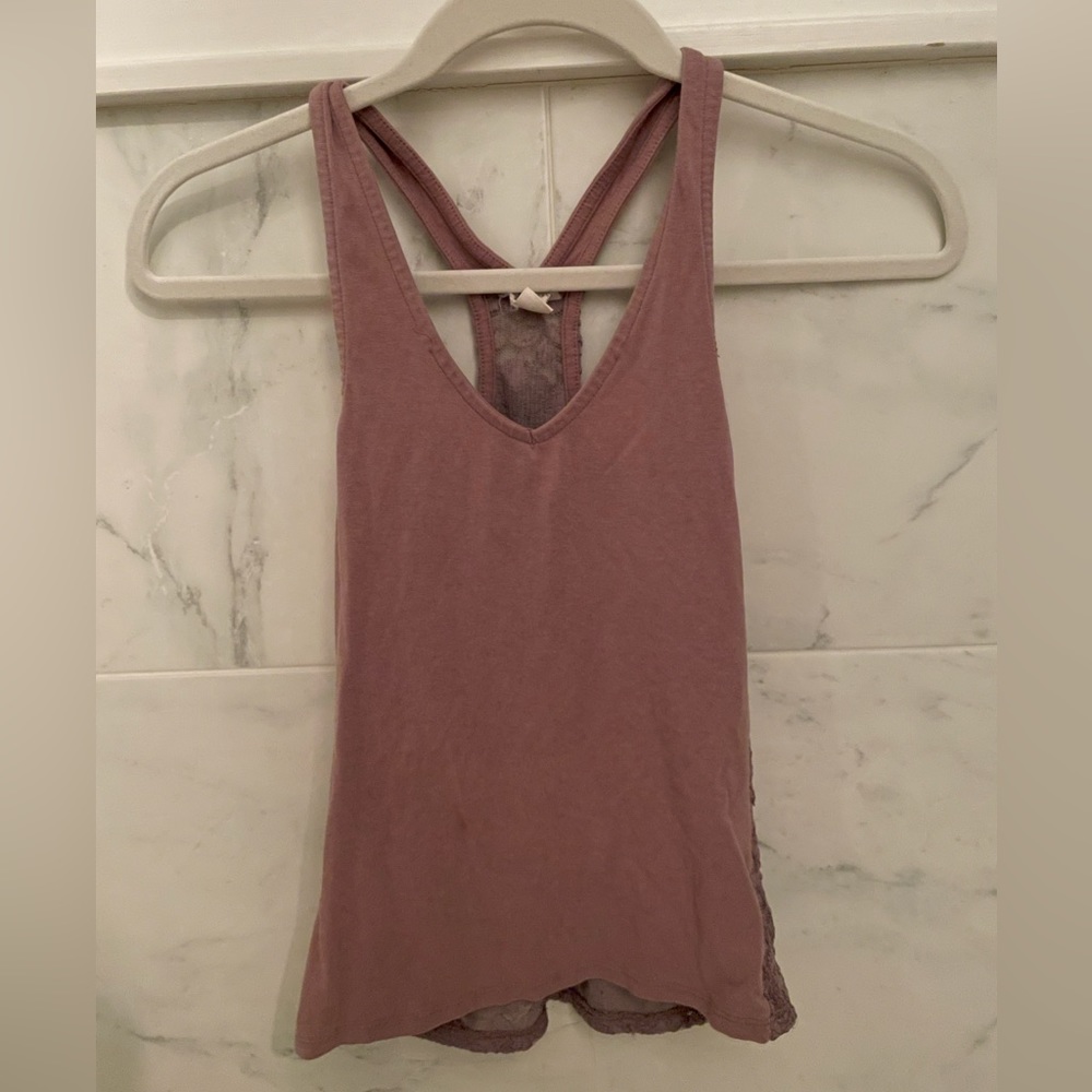 Aeropostale Lace Back Purple Tank